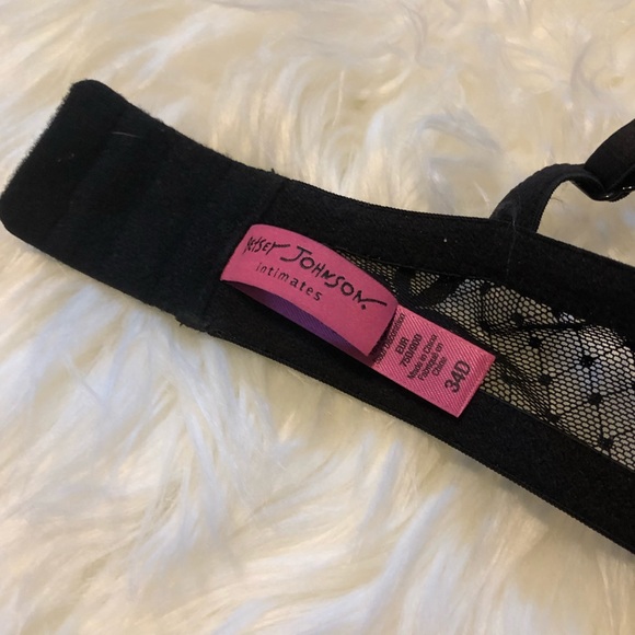 Black & Pink Lace Bra with Bow detail - Picture 4 of 4